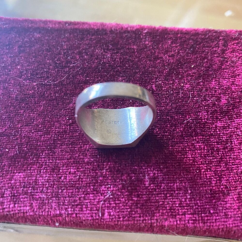 STERLING SILVER BASEBALL RING - Picture 2 of 2
